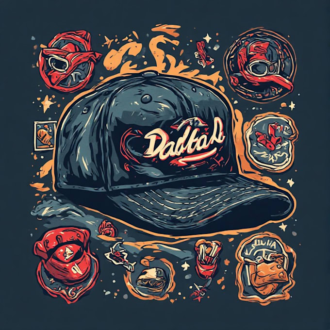 design badge, patches, logo for dad hat, cap, snapback