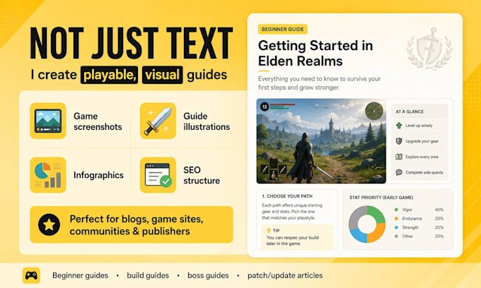 write SEO gaming guides, walkthroughs and game articles