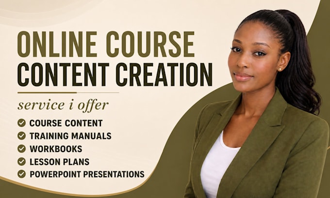 create online course content, training manuals, workbooks, and PPT slides