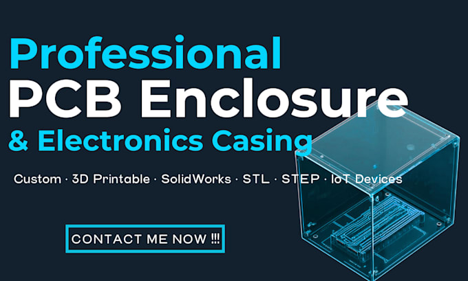design pcb enclosure electronics casing and 3d printable product model