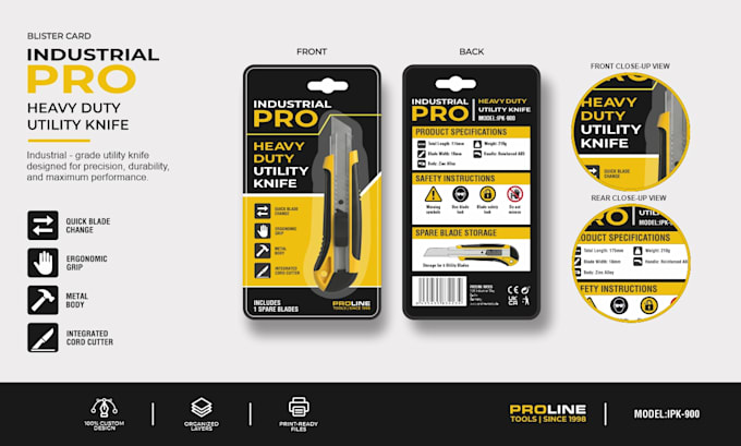 create custom print ready blister card packaging design