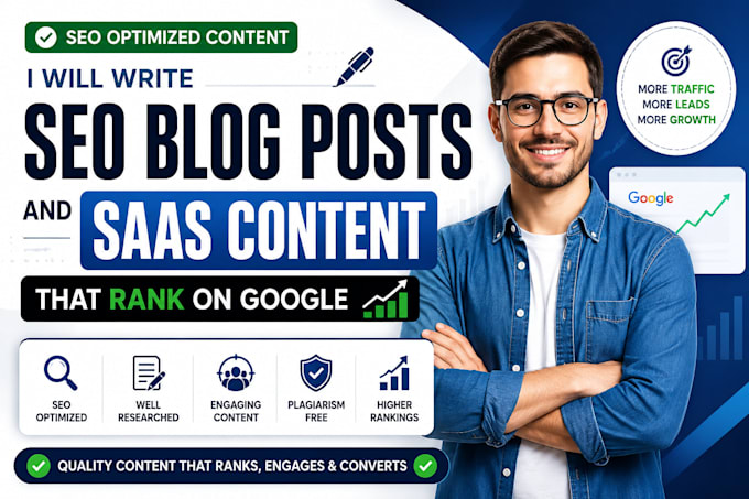 write seo blog posts and saas content  that rank on google