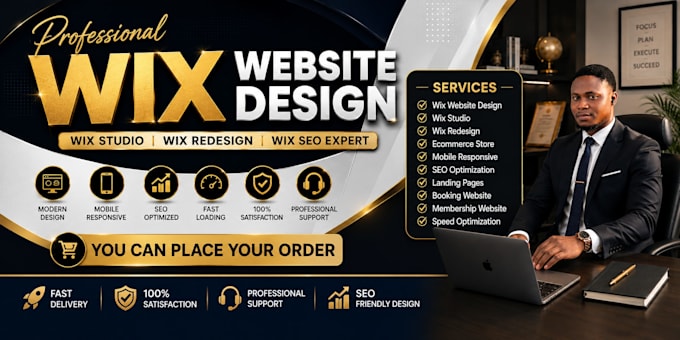 design wix studio website with responsive layout