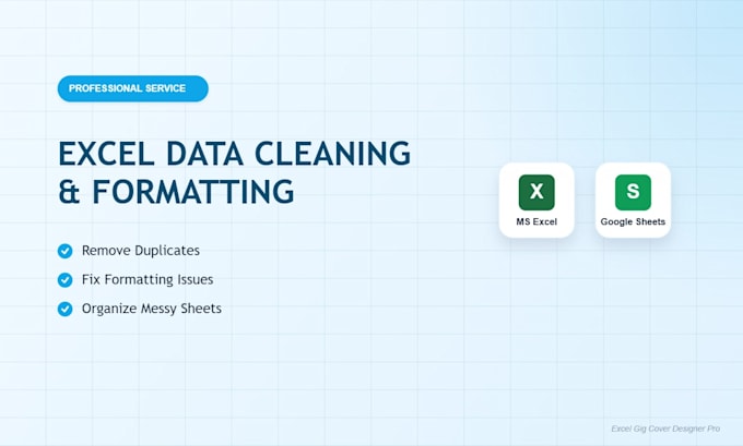 provide premium excel data cleaning, formatting and deduplication