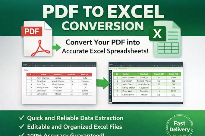 do professional data entry, copy paste, PDF to excel and web research