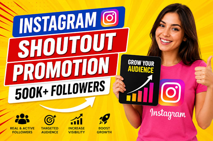 do instagram shoutout promotion to 500k plus active audience