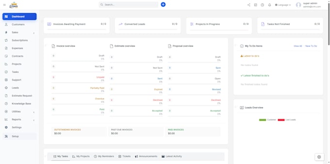 build a custom CRM, admin panel, and business management system