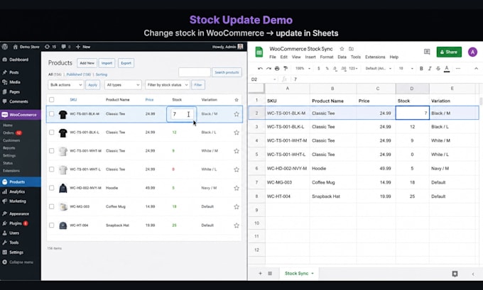 sync woocommerce with google sheets