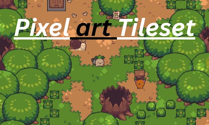 pixel art tileset game art sprite sheet rpg maker tilemap top down 8bit rpg game