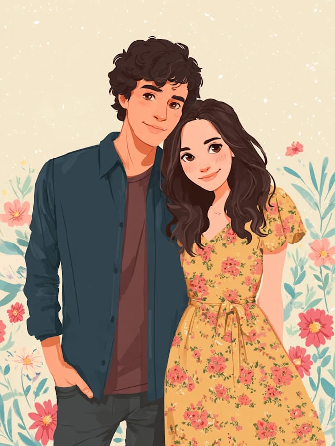 paint custom couple portrait