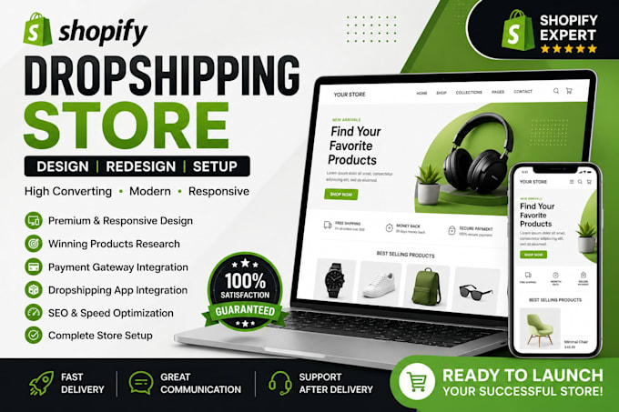 design a premium shopify dropshipping website
