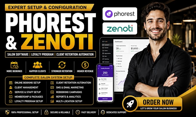 setup phorest salon software loyalty program client retention automation zenoti
