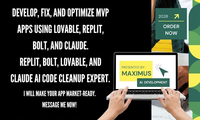 develop, fix, and optimize mvp apps, lovable, replit, bolt, claude, ai codes