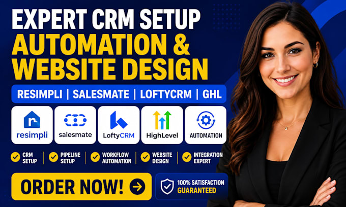 do resimpli salesmate crm setup loftycrm expert webiste ghl automation