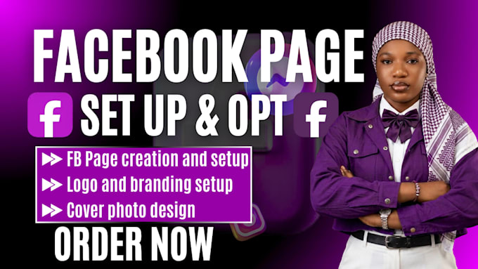 create facebook business page, fb page design, and setup