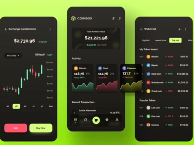 crypto wallet app with trading app, crypto exchange app, crypto blockchain