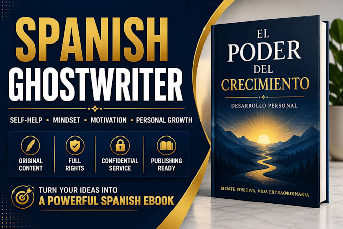 ghostwrite your spanish self help and personal development ebook for KDP