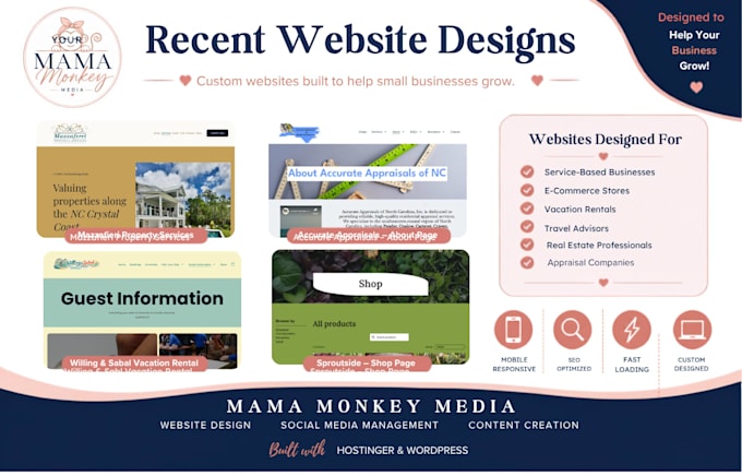design a professional small business website with SEO