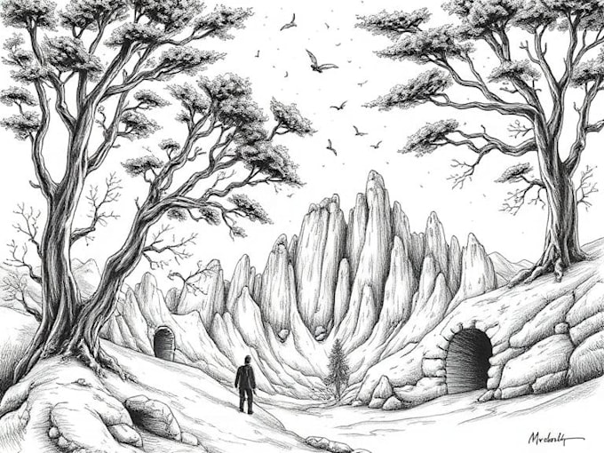 create an amazing pen and ink illustration for you