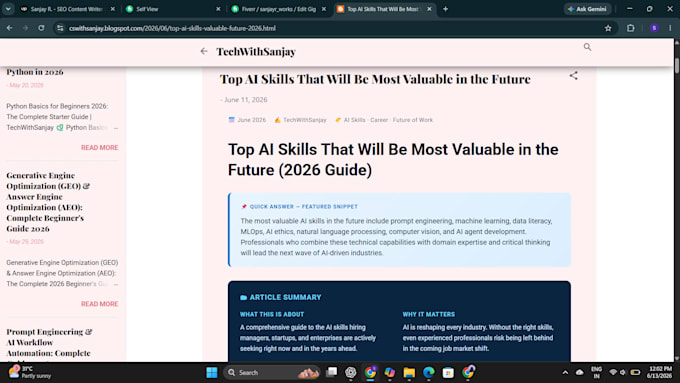 write SEO optimized ai and technology blog articles