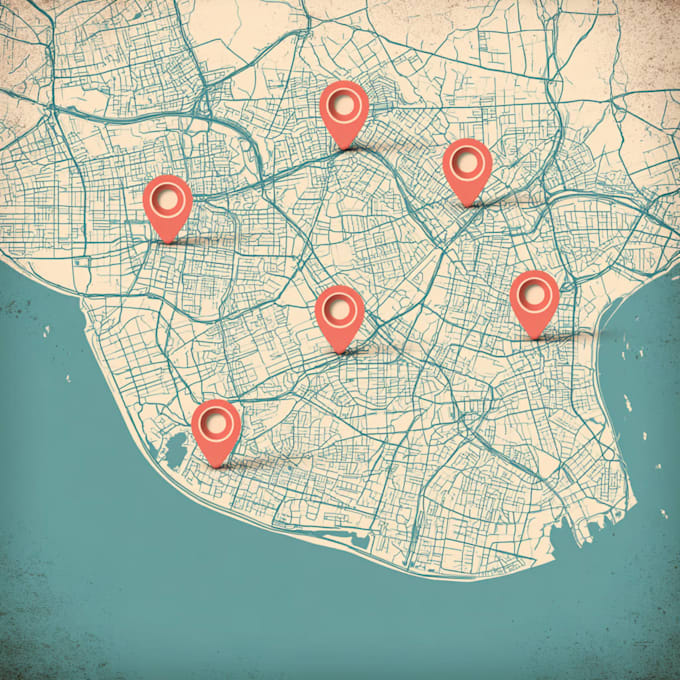 do flat business vector maps of any location