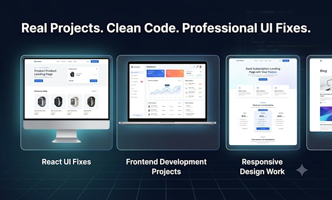 fix website bugs CSS issues javascript errors and react bugs