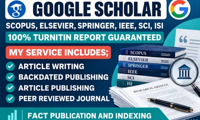 write and publish research article on google scholar, scopus, increase citation