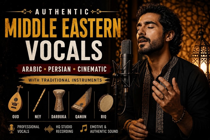 create arabic, persian and middle eastern vocals with traditional instruments