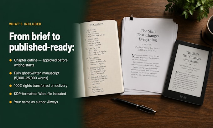 ghostwrite your nonfiction ebook or amazon kdp self help guide