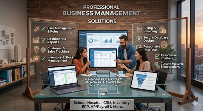 develop a custom erp, CRM or business management software