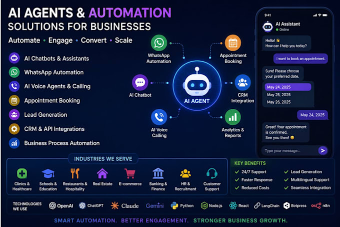 ai agents, ai chatbots and automation solutions
