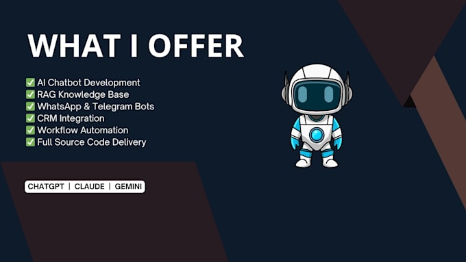 build a custom ai chatbot using chatgpt, claude, or gemini API for your website