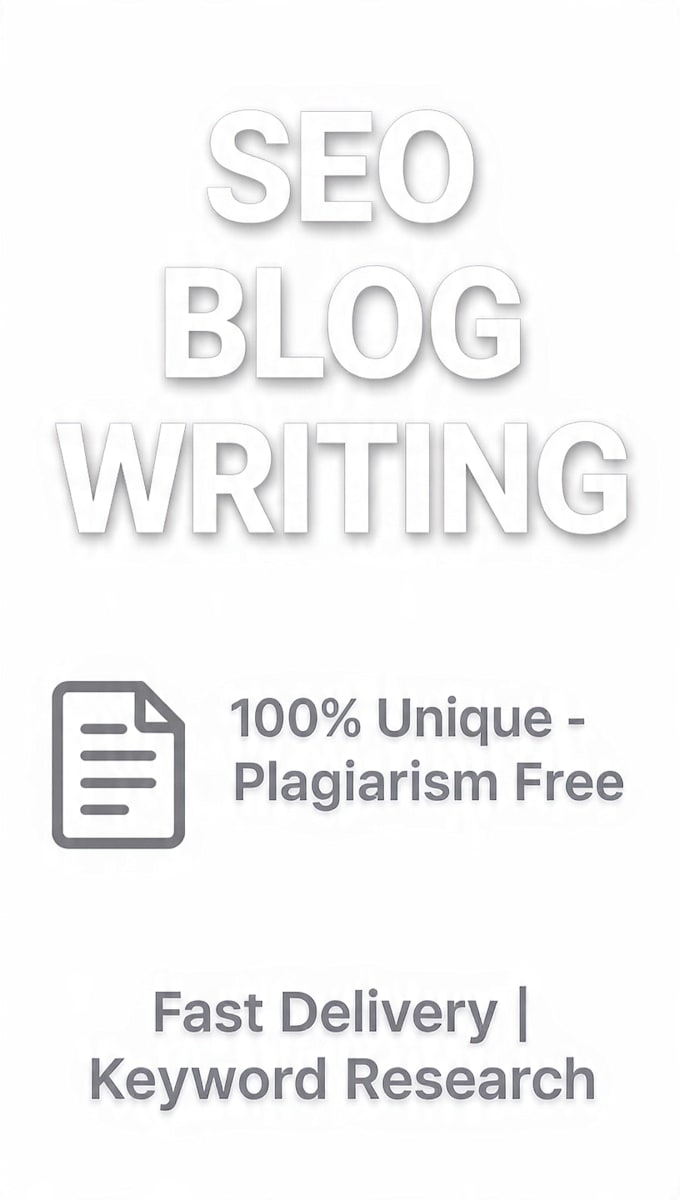 write SEO blog posts and articles