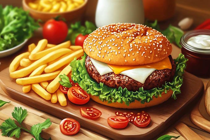 draw food and drink vector illustrations from photos