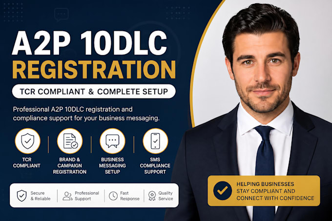 help with a2p 10dlc registration and tcr compliance setup