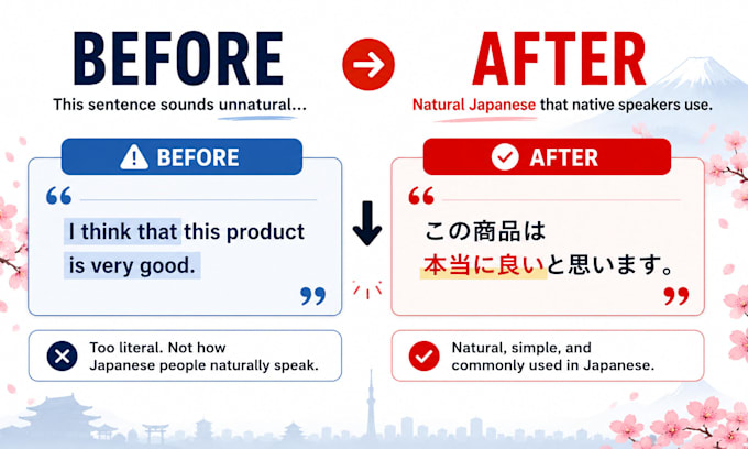 proofread and improve your japanese text