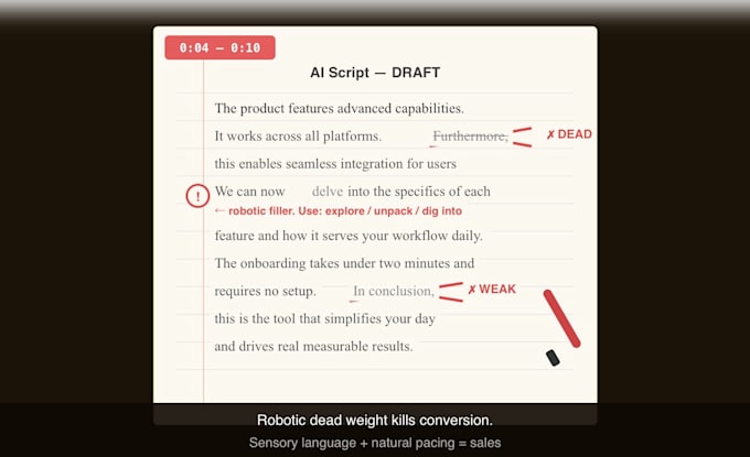 edit your tiktok video scripts, and short instagram scripts