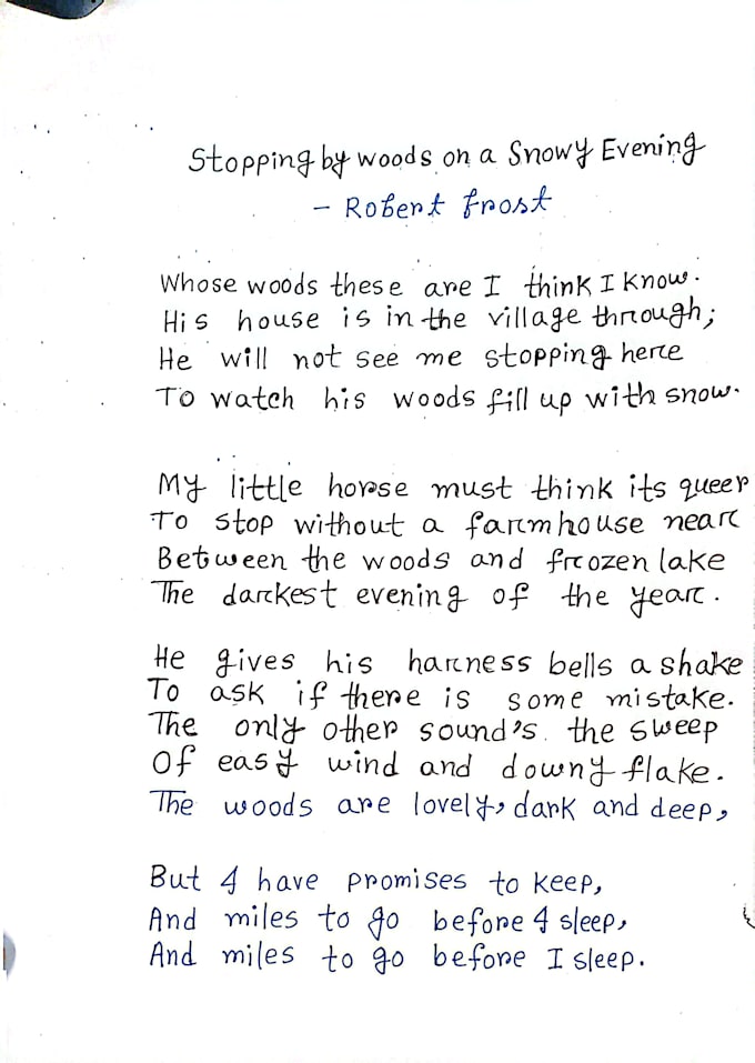 write your letters, study material, in beautiful handwriting