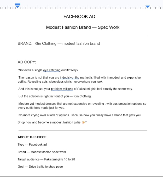 write emotional copy writing for brands and businesses