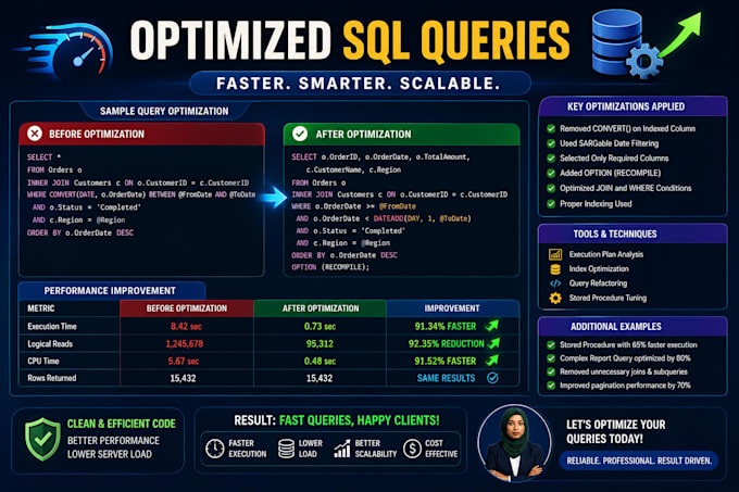optimize sql server queries and stored procedures