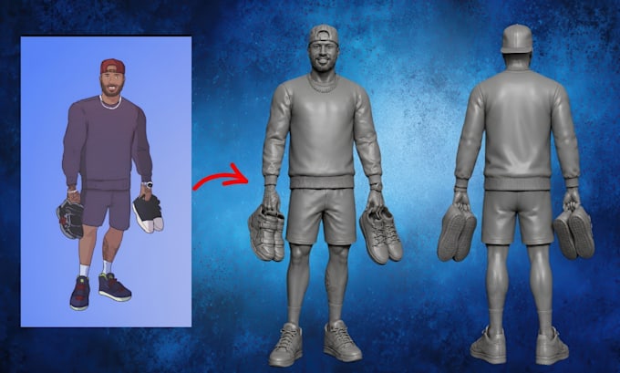 convert 2d image or drawing into 3d model stl for toys, products and 3d printing