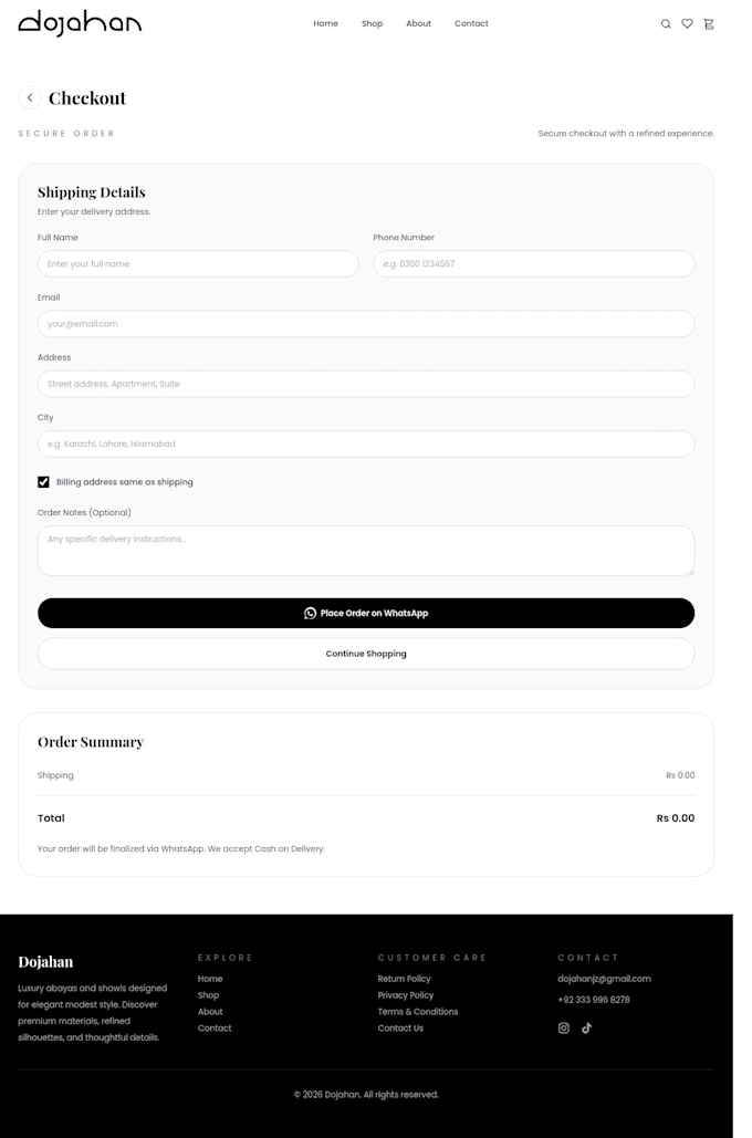develop a react js website using vite and tailwind CSS