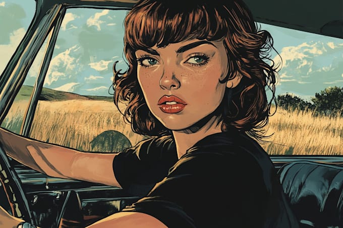 digital comic book illustration graphic novel colored comic