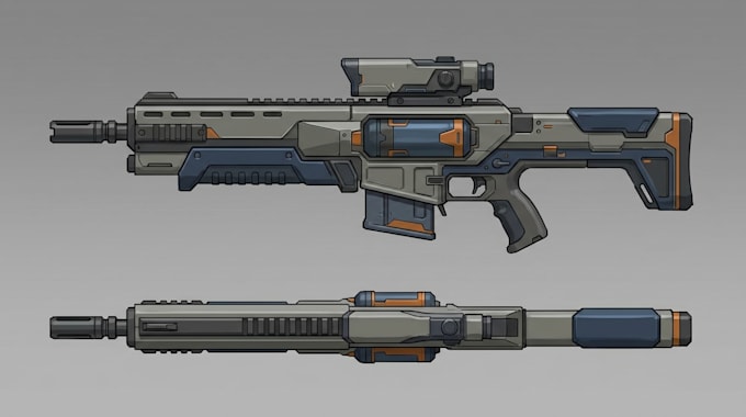 create custom 3d weapon design and hard surface modeling for game unity