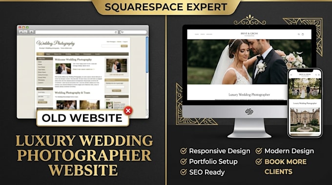 create a stunning website for wedding photographers