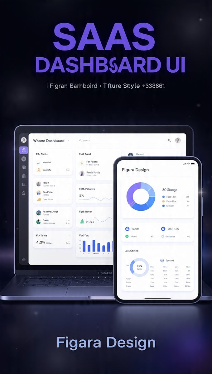 design modern saas dashboard UI in figma responsive