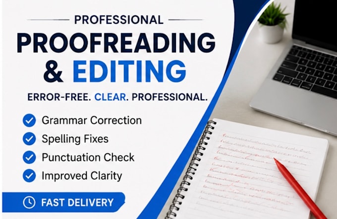 proofread and correct english grammar, spelling, and punctuation
