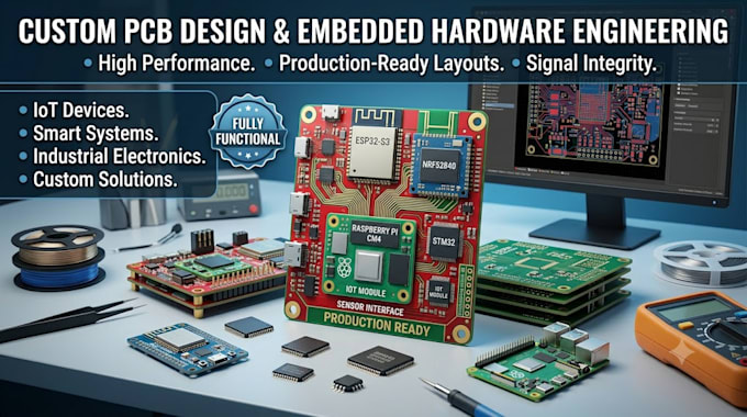 create customembedded pcb designschematic esp32,stm32,nrf52,raspberry pi cm4,cm5