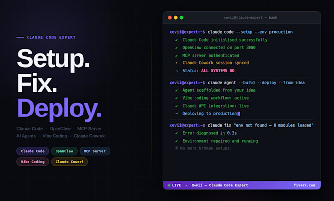 claude code expert claude ai claude cowork openclaw setup ai agent vibe coding