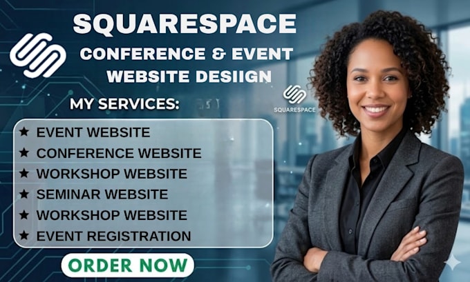 design squarespace conference website squarespace event website design